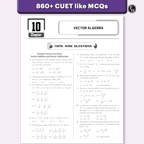 PW CUET UG Entrance Exam Books 2026 – Mathematics | Chapterwise & Topicwise MCQs Question Bank | Theory + Exercises | PYQ (2025–2022) | Mock Tests | Based on Latest NTA Pattern