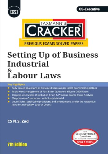 Taxmann's CRACKER COMBO for CS Executive | Dec. 2026/June 2027 Exams | Group 1 – Papers 1 to 4 | CRACKER Series | JIGL, Company Law, SUBIL and CAFM | June 2026 Edition | Set of 4 Books