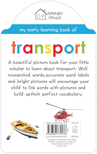 My Early Learning Book of Transport: Attractive Shape Board Book for Kids | Learn About Cars, Buses, Trains, Planes, Ships & More with Bright Pictures and Fun Cut-Out Design | Early Learning Book for Babies, Toddlers & Preschoolers | Ages 0–5 Years