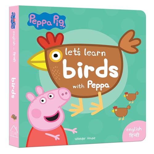Peppa Board Book - Lets Learn Birds with Peppa - English & Hindi: Early Learning for Children