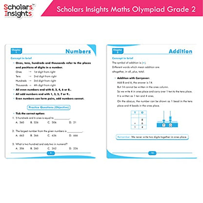 Scholars Insights Maths Olympiad Grade 2 – Paperback | Maths Olympiad Workbook for Class 2 | Competitive Exam Practice Book for IMO & School Olympiads | Grade 2 Maths Practice for Age 7–10