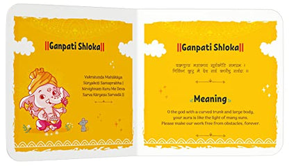 Shlokas And Mantras For Kids | Age 2–6 Years | Sanskrit Shloka - Bilingual (English & Hindi) | Devotional & Spiritual | Illustrated Board Book | Indian Culture | Children Moral Values | Latest Edition