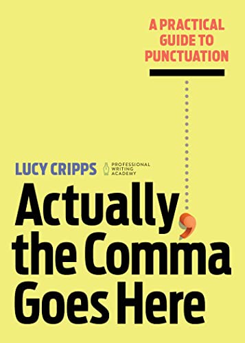 Actually, The comma goes here book cover