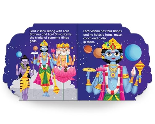 My First Shaped Board Book: Illustrated Vishnu Hindu Mythology Picture Book for Kids Age 2+ (Indian Gods and Goddesses)