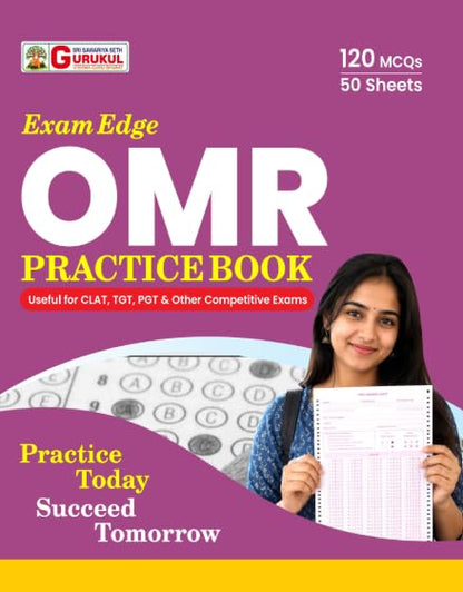 CLAT & TGT OMR Practice Book | 120 MCQs per Sheet | 50 Sheets Premium Answer Pad for Law Entrance, TGT, PGT & Government Exams