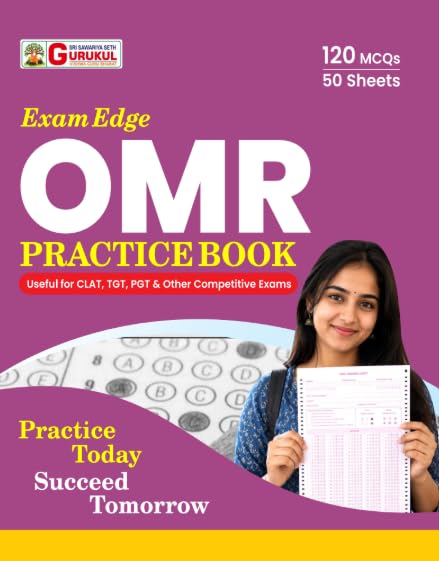 CLAT & TGT OMR Practice Book | 120 MCQs per Sheet | 50 Sheets Premium Answer Pad for Law Entrance, TGT, PGT & Government Exams