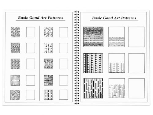 BASIC GOND ART COURSE BOOK (For Beginners) – Premium 200 gsm (A4 Size) | Step-by-Step Beginner’s Guide to Traditional Gond Painting with Patterns, ... Designs | Includes Practice Sheets