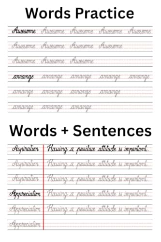 Beautiful Handwriting Practice Workbook: Trace and Practice Handwriting for Ages 8 and Above