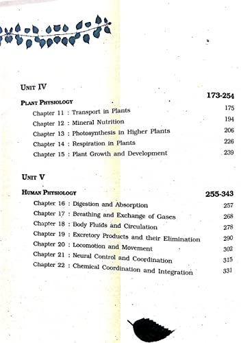 NCERT Biology Textbook For Class - 11 - 2025-26 Edition