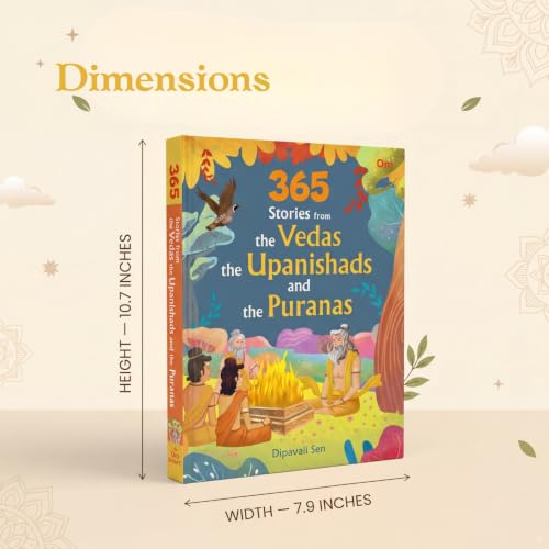 365 Stories from the Vedas: The Upanishads and the Puranas - Indian Mythology Storybook for Kids | Ancient Indian Wisdom | Spiritual Tales | Life Lessons | Colourful Illustrated for Children