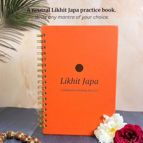 Vibha Designs Likhit Japa - Meditative Writing Practice Book | Mantra Writing Journal | 150 Pages | Premium Hardcover with Gold Detailing | Gift for ... Your Sadhna This Chaturmaas | 120 GSM Paper