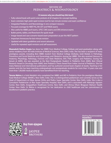 Review of Pediatrics & Neonatology, 8/E - A Must-have for NEET PG, INI-CET, FMGE Aspirants and MBBS Students | 3000+ MCQs with Explanations, Mnemonics, Flowcharts and High-Yield Tables: 1