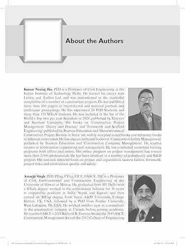 Construction Quality Management and Control |1st Edition | - Pearson