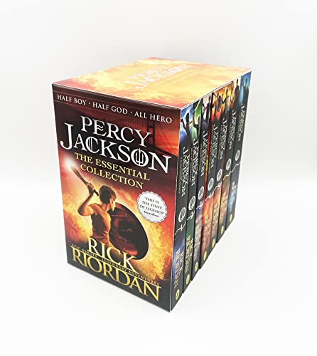 The Essential Percy Jackson Collection (7 Books Set) by Rick Riordan (Lightning Thief, Sea of Monsters, Titan's Curse, Battle of Labyrinth, Last Olympian, Greek Heroes, Greek Gods)