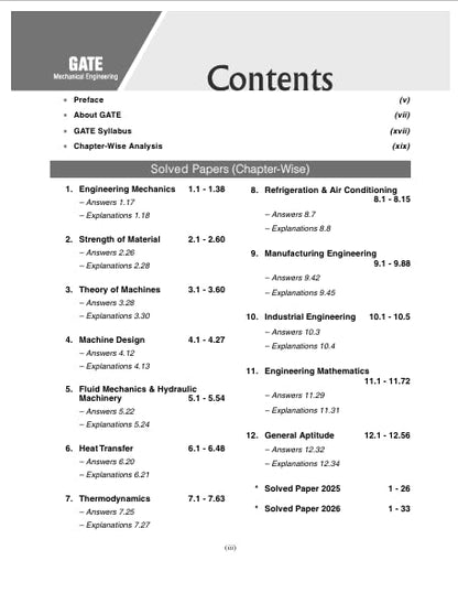 GATE ME 2027 : Mechanical Engineering Chapter-wise Previous Year Solved Papers (2000–2026) | Includes 2026-2024 Latest Solved Papers | 2500+ MCQs, NTQs & MSQs | GATE ME Chapterwise Question Bank
