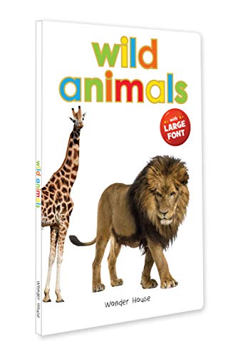 Wild Animals - Early Learning Board Book With Large Font : Big Board Books Series book cover