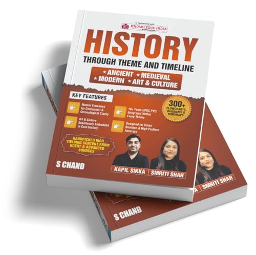 History Through Theme and Timeline Book 2026 - 2027 (Complete Indian History - Ancient, Medieval, Modern India, Art & Culture) Best for UPSC CSE Exams/PSC | NCERT Based + PYQ + 300+ Mind Map/Diagrams