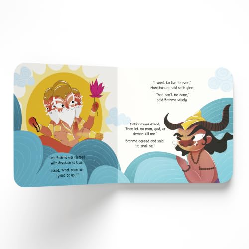Goddess Durga and Mahishasura: Tales of Hindu Gods and Goddesses: An Illustrated Board Book for Kids | Story Book on Durga | Ages 5+ [Select Learning]