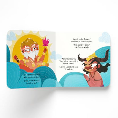 Goddess Durga and Mahishasura: Tales of Hindu Gods and Goddesses: An Illustrated Board Book for Kids | Story Book on Durga | Ages 5+ [Select Learning]
