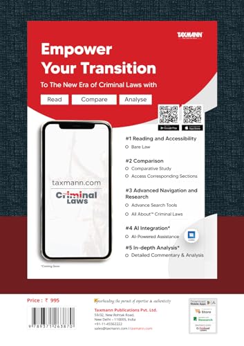 Taxmann's New Criminal Major Acts (BNS | BNSS | BSA) [2026 Edition] – The Single Comparative Reference to Seamlessly Transition from IPC, CrPC and Evidence Act to the New Criminal Law Framework