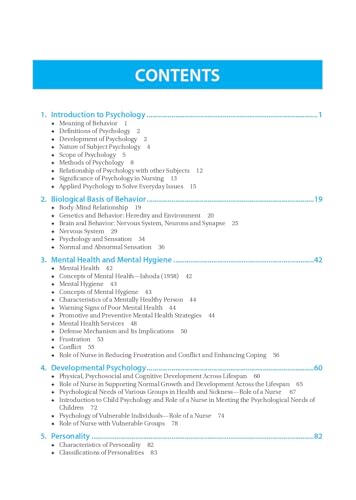 Applied Psychology for Nurses, 6/E - Textbook for BSc Nursing 1st Semester | As per Revised INC Syllabus | Chapter-wise Question Bank, Comparative Tables and Flowcharts for Semester Exam