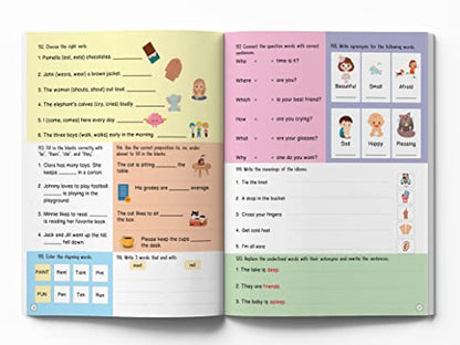 201 English Activity Book: Fun Activities and Grammar Exercises | Alphabet & Words, Rhyming & Opposites | Ages 5–9 | 4+ Hours of Interactive Learning