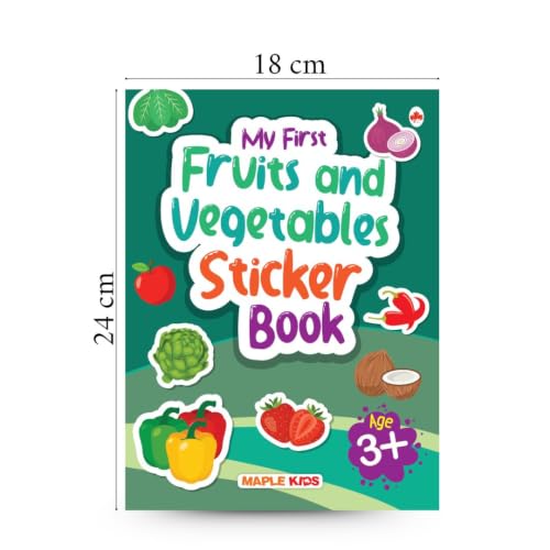 My First Sticker Book - Fruits and Vegetables - Activity Book for Kids - Stickers for Children - Age 3+ Years