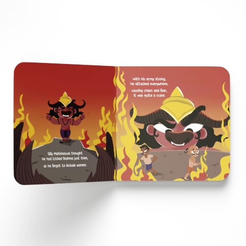 Goddess Durga and Mahishasura: Tales of Hindu Gods and Goddesses: An Illustrated Board Book for Kids | Story Book on Durga | Ages 5+ [Select Learning]