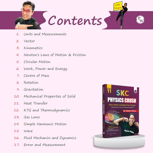PW SKC Physics Crush Class 11 Handwritten Format Notes By Saleem Sir For JEE and NEET Exams | A Beautiful Journey From Basic to JEE Advanced via JEE/ NEET [Paperback] Saleem Ahmed