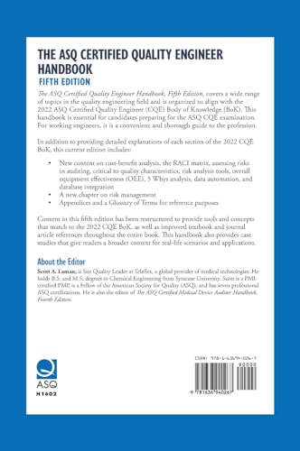 The ASQ Certified Quality Engineer Handbook, Fifth Edition