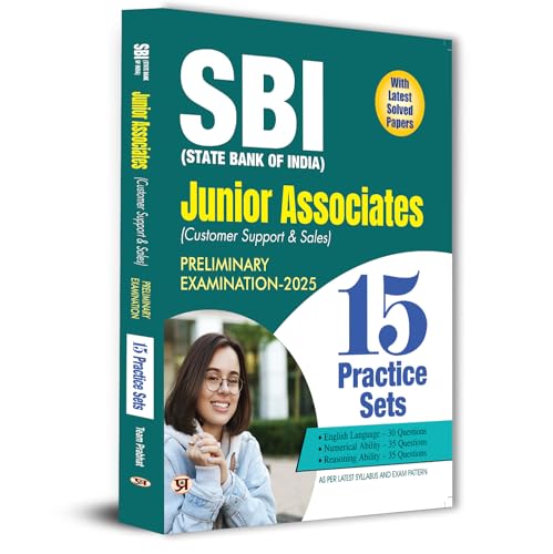 SBI Junior Associates Customer Support and Sales Preliminary Exam-2025 15 Practice Sets With Latest Solved Papers by Team Prabhat
