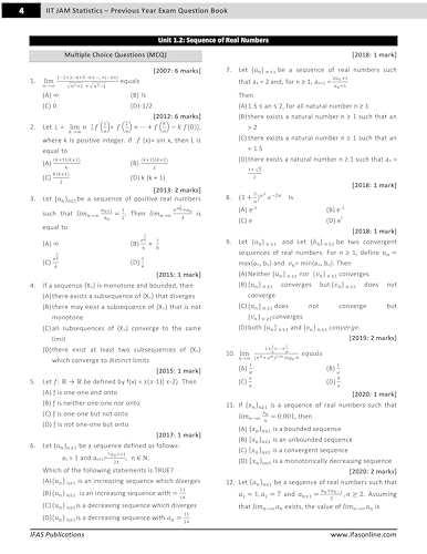 IIT JAM Mathematical Statistics PYQ Book 2027 | Previous Year Solved Papers (2005 to 2026) | Topic Wise Sorted with Detailed Solutions for IIT JAM Mathematical Statistics (MS) | IFAS Publications