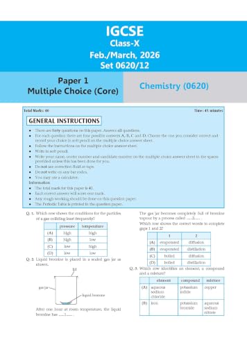 Oswaal IGCSE Topical Past Solved Papers l Chemistry (0620) | For 2027 Exam | With Oswaal AI