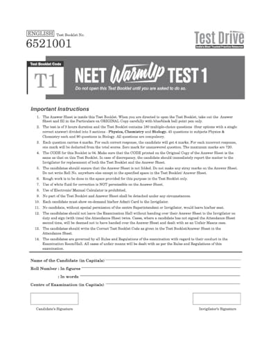 Arihant NEET (UG) 2026-2027 Test Drive 20 Tests, 16 Booklets & 3600 Questions | Physics, Chemistry & Biology | AI-Adaptive Practice with Error Analysis, Smart OMR, Real-Time PYQs & Revision PDF