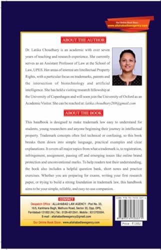 Handbook On Trademark Laws by Dr. Latika Choudhary | First Edition