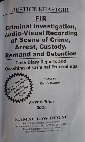 Criminal Law Book on FIR, Investigation, Arrest and Case Proceedings under BNSS 2023, Kamal Law House Kolkata