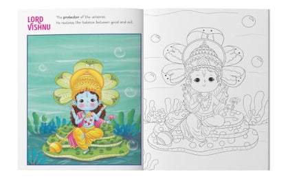 First Coloring Book of Gods & Goddesses: Captivating Copy Coloring book of Hindu Gods and Goddesses | Book for 3+ [Select Learning]