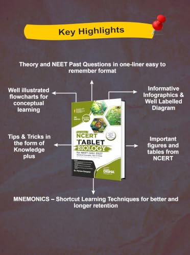 Disha's NCERT Tablet Biology for NEET (UG) 2027 - 5th Edition | Shortcut Concepts, Tips & Tricks for Faster Revision & Learning | One Liner Theory with Mnemonics, PYQs (Previous Year Questions)