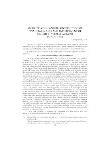 Lawmann's Securitisation and Reconstruction of Financial Assets and Enforcement of Security Interest Act, 2002 | SARFAESI Rules | Bare Act with Comments