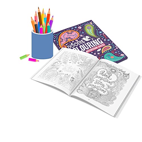 Doodle Colouring Book - Motivational Quotes - Age 4 - 99 - Gift to children for painting, drawing and colouring - Colouring Activity Book