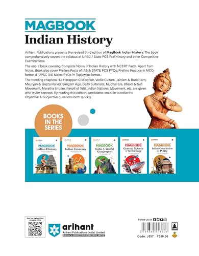Arihant Magbook Indian History | 3rd Edition | For UPSC, State PCS (Prelims & Mains) & Other Competitive Exams | For Exam 2025–26 | English Medium