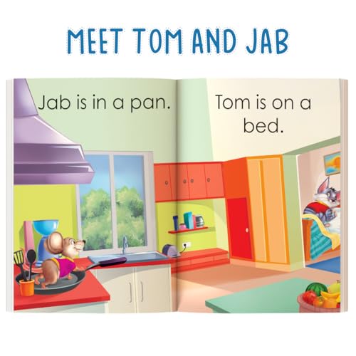 Phonics My First 3 Letter Words Story Books for Kids Age 3-6 Years | Set of 4 Colourful Illustrated Early Reading Books | Learn to Read | Beginner Readers | Majestic Book Club