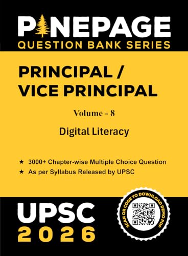 UPSC Principal / Vice Principal Volume 8 Digital Literacy Chapterwise MCQ Bank 2026 | 3000+ MCQs | As per Latest UPSC Syllabus