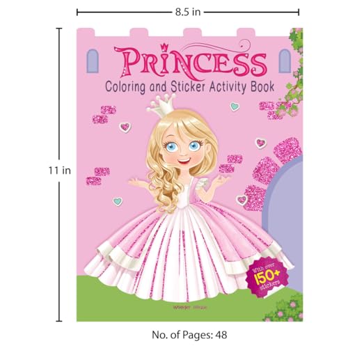 Princesses - Coloring and Sticker Activity Book (With 150+ Stickers)