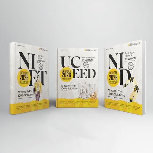 NID, NIFT, and UCEED Past Year Papers (Solved) | Includes 2026 Papers with solution | Complete Study Pack for Top Design Exams