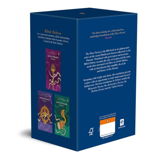 Shiva Purana Boxset (Set of 3): A Collectible Boxset of Volumes 1, 2 and 3 by Bibek Debroy: Hindu Mythology, Sacred Hindu Texts, Indian Philosophy & Spiritual Classics