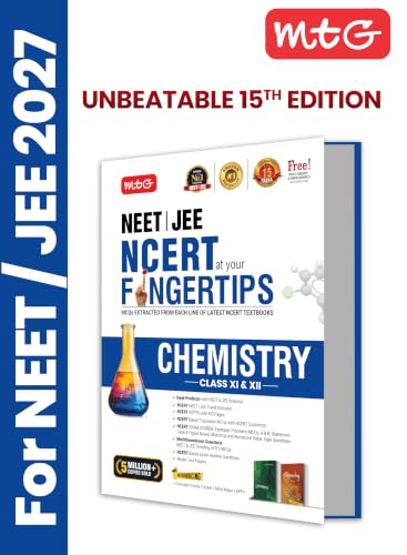 MTG NCERT at your FINGERTIPS Chemistry For NEET & JEE Exam 2026-2027 | NCERT Exam Scorer, Concept Priority Tracker, HOTS MCQs, Mind Maps & DPP with HD ... Edition (Based on NEET/JEE Latest Pattern)