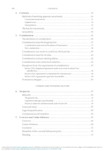 Fundamentals of Indian Contract Law (Cambridge Studies in Law India)