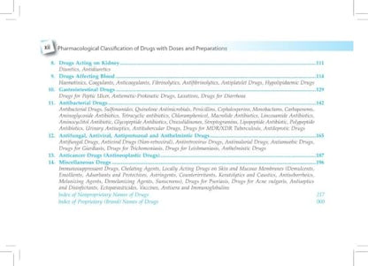 Pharmacological Classification of Drugs with Doses and Preparations, 7/E for MBBS Students & NEET PG | Ready Reckoner of Drug Classification Charts, Doses, Brand Names and Complimentary Drug Atlas: 1