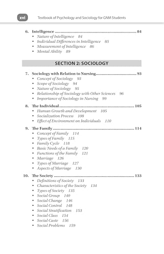 Textbook of Psychology & Sociology for GNM Students, 3/E | Covers Human Behavior, Personality, Learning, Intelligence, Family, Society, Community and Social Problems with Chapter-End Exercises